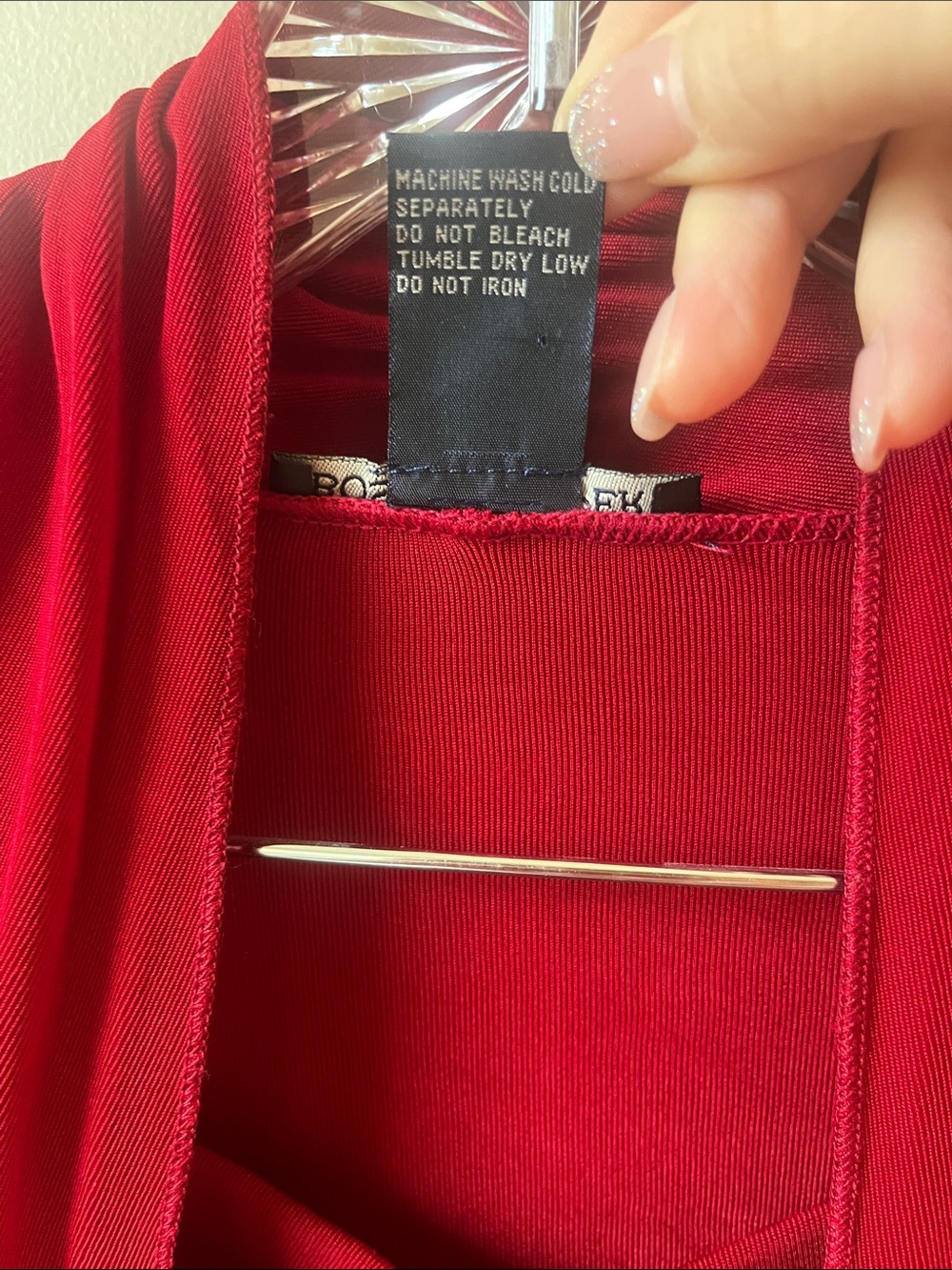 Boston Proper stunning elegant Red Jumpsuit - Pants & Drape Cardigan - M - Picture 4 of 5